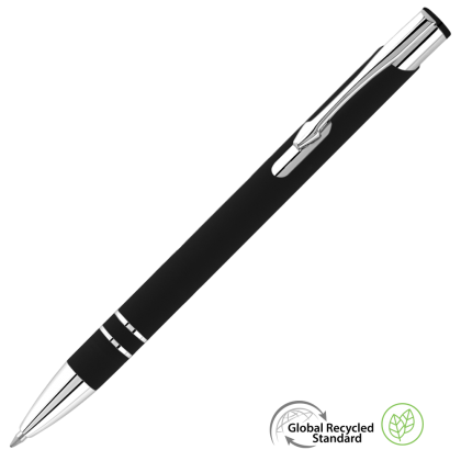 Electra GRS Recycled Soft Feel Metal Ballpoint Pen - Black