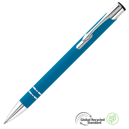 Electra GRS Recycled Soft Feel Metal Ballpoint Pen - Aqua