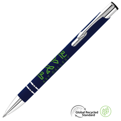 Electra GRS Recycled Soft Feel Metal Ballpoint Pen - Dark Blue