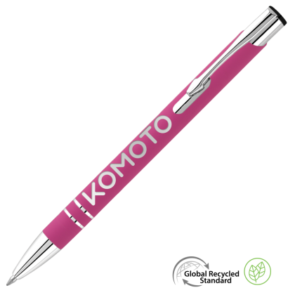 Electra GRS Recycled Soft Feel Metal Ballpoint Pen - Pink