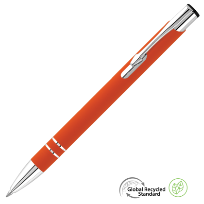 Electra GRS Recycled Soft Feel Metal Ballpoint Pen - Orange