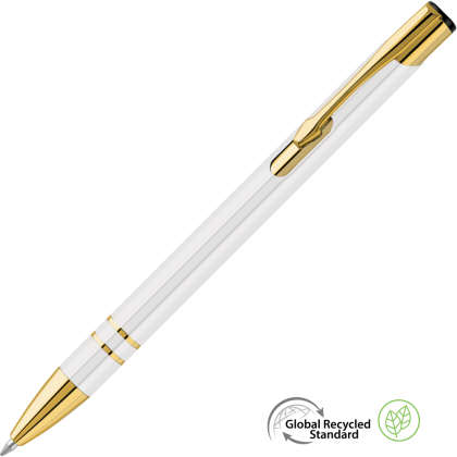 Electra Oro GRS Recycled Metal Ballpoint Pen - White