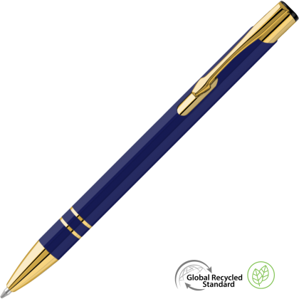 Electra Oro GRS Recycled Metal Ballpoint Pen - Blue