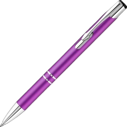 Electra Classic Satin Metal Ballpoint Pen - Purple