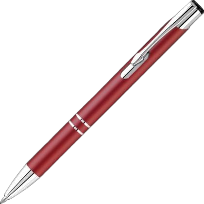 Electra Classic Satin Metal Ballpoint Pen - Burgundy