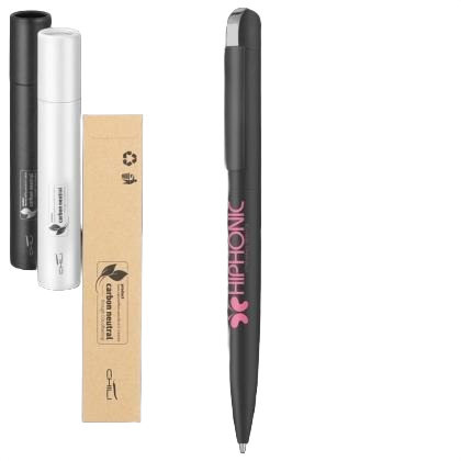 Folk Soft Feel Recycled Metal Ballpoint Pen by Chili - Black