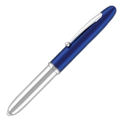 Lumi Light Metal Ballpoint Pen - Blue - Silver