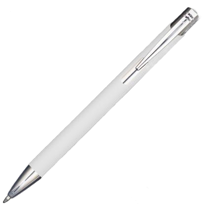 Mood GRS Recycled Soft feel Metal Ballpoint Pen - White