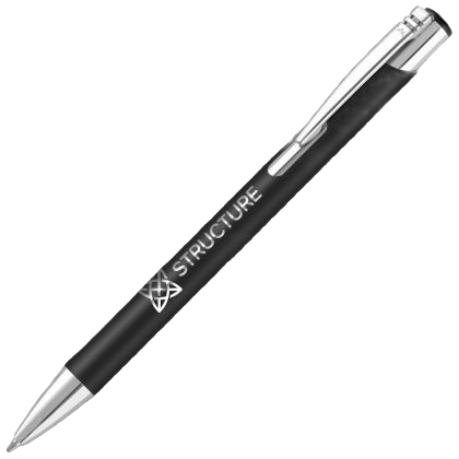 Mood Soft Feel Metal Ballpoint Pen - Black