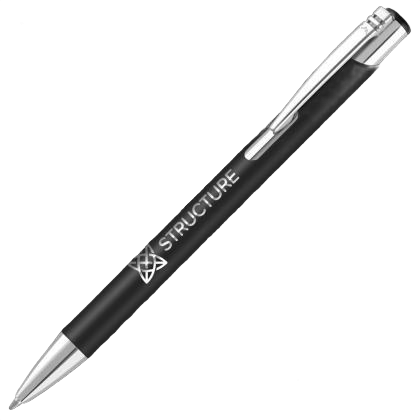 Mood GRS Recycled Soft feel Metal Ballpoint Pen - Black