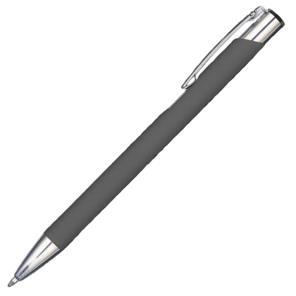 Mood GRS Recycled Soft feel Metal Ballpoint Pen - Dark Grey