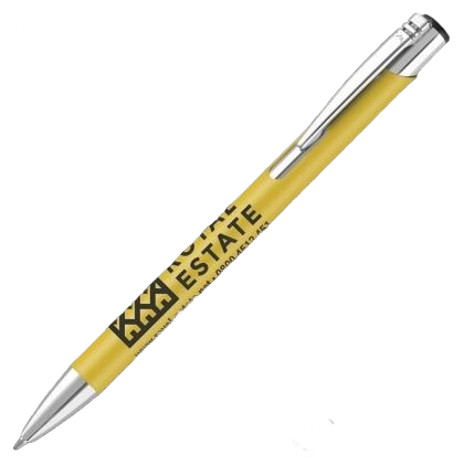 Mood GRS Recycled Soft feel Metal Ballpoint Pen - Yellow