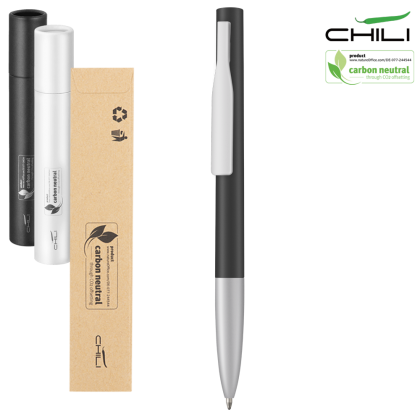 Pegi Soft Feel Metal Recycled Ballpoint Pen by Chili - Black
