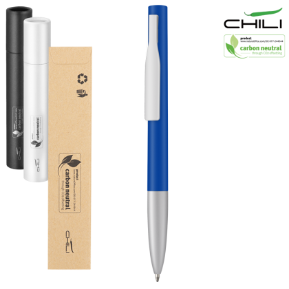 Pegi Soft Feel Metal Recycled Ballpoint Pen by Chili - Blue