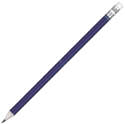 Recycled Paper Pencil with White Eraser - Blue