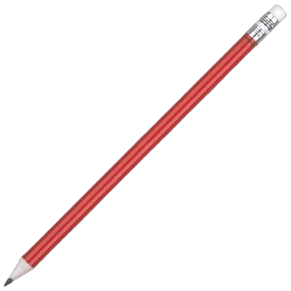 Recycled Paper Pencil with White Eraser - Red