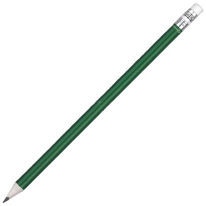 Recycled Paper Pencil with White Eraser - Green