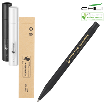 Par Noir Soft Feel Recycled Metal Ballpoint Pen by Chili - Black - Gold Base Metal