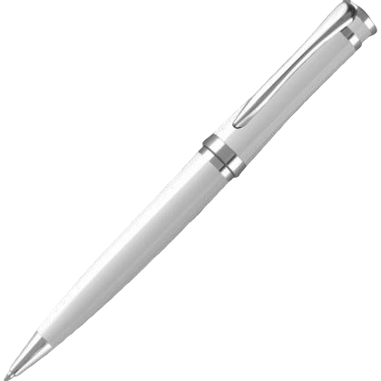 Sefton Metal Ballpoint Pen - White