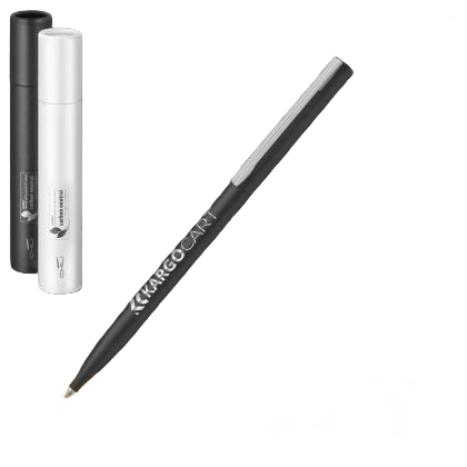 Sari Soft Feel Metal Recycled Ballpoint Pen by Chili - Silver