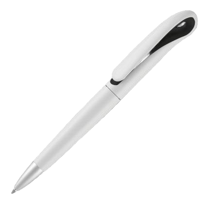 Swan Ballpoint Pen - White - Black