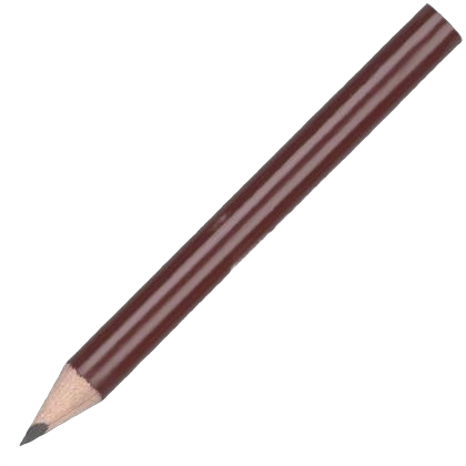 Mini Wooden Pencil with No Eraser - Burgundy