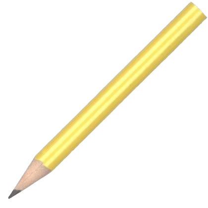 Mini Wooden Pencil with No Eraser - Yellow