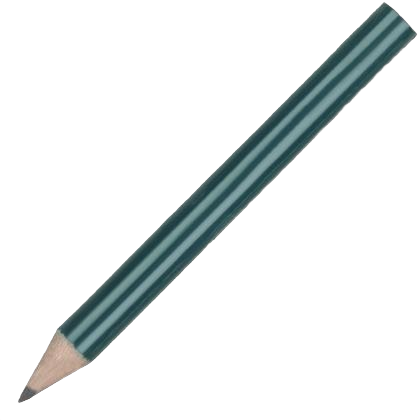 Mini Wooden Pencil with No Eraser - Green