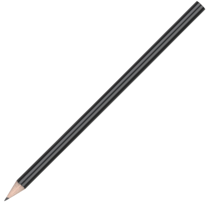 Standard Wooden Pencil with No Eraser - Black