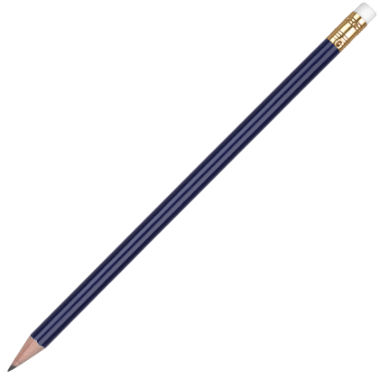 Wooden Oro Pencil with White Eraser - Blue