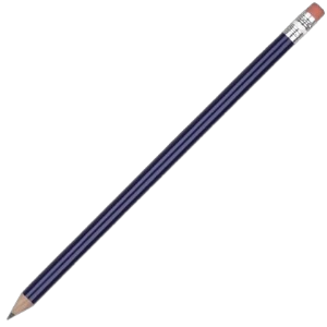 Certified Sustainably Sourced Wooden Pencil with Pink Eraser - Blue