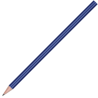 Standard Wooden Pencil with No Eraser - Medium Blue