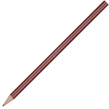 Standard Wooden Pencil with No Eraser - Burgundy