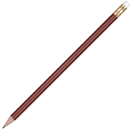 Wooden Oro Pencil with White Eraser - Burgundy