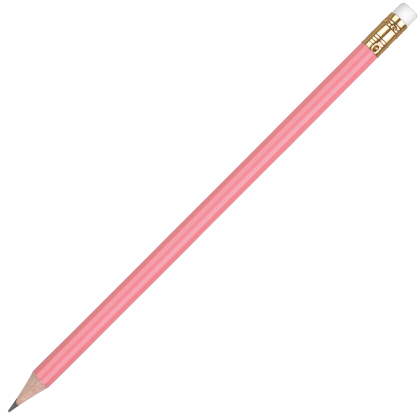Wooden Oro Pencil with White Eraser - Pink