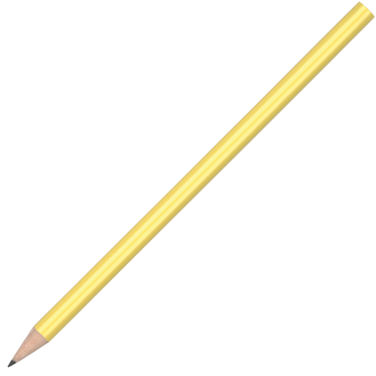 Standard Wooden Pencil with No Eraser - Yellow