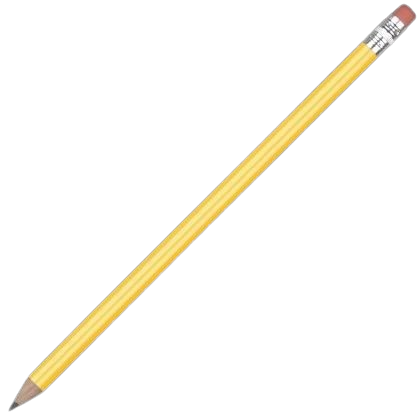 Certified Sustainably Sourced Wooden Pencil with Pink Eraser - Yellow