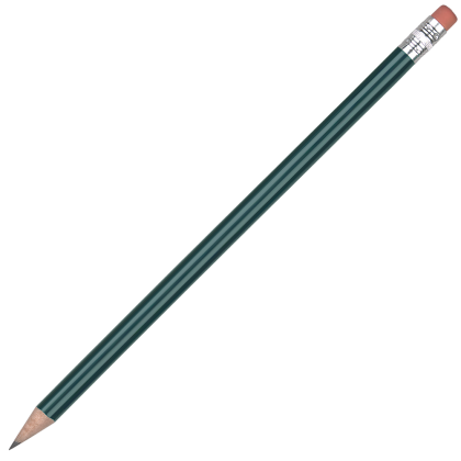 Standard Wooden Pencil with Pink Eraser - Green