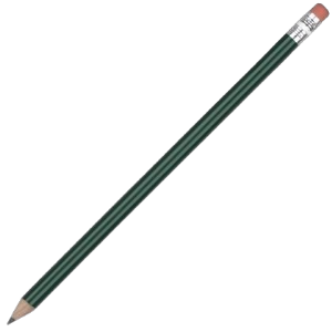 Certified Sustainably Sourced Wooden Pencil with Pink Eraser - Green