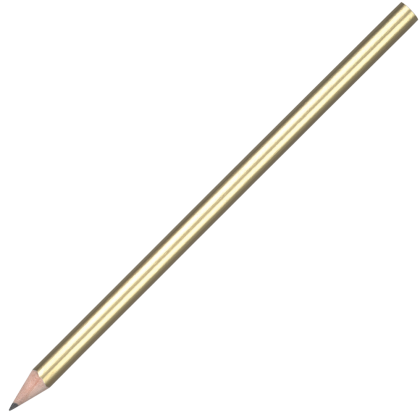 Standard Wooden Pencil with No Eraser - Gold