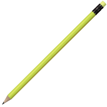 Wooden Pencil - Flurorescent Yellow