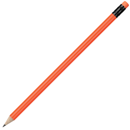 Wooden Pencil - Flurorescent Orange