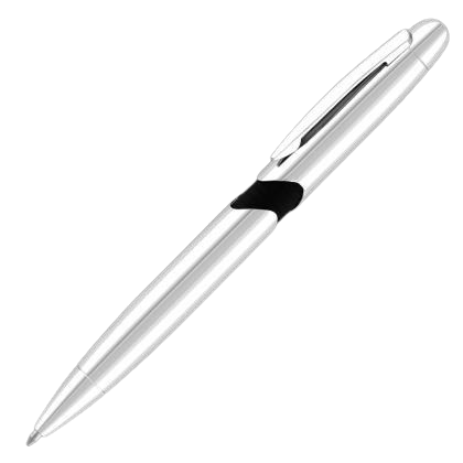 Cyclone Ballpoint Pen - Silver - Black