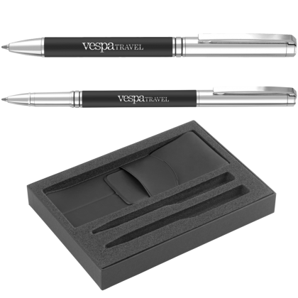 Pen Set - Portman Softfeel Pen and Rollerball with PB300 Box