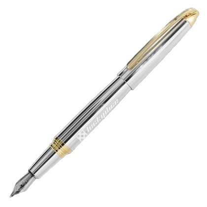 Lucerne Fountain Pen - Silver - Gold