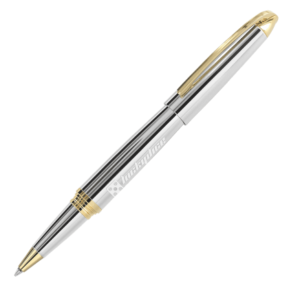 Lucerne Rollerball Pen - Silver - Gold