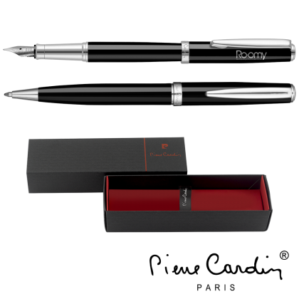 Pen Set - Pierre Cardin Montfort Black Pen and Fountain Pen with PB15 Box