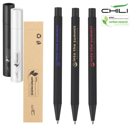 Par Noir Soft Feel Recycled Metal Ballpoint Pen by Chili - Black