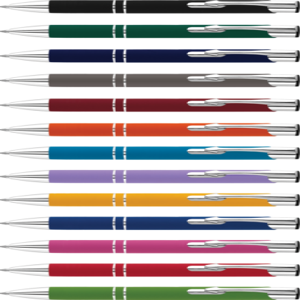 Electra Classic Soft Feel Metal Ballpoint Pen (Blue Ink)