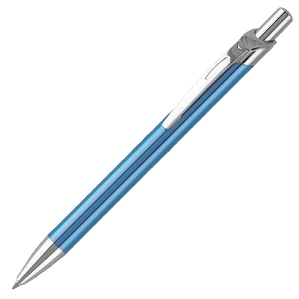 Eros Metal Ballpoint Pen - Light Blue - Silver